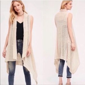 Anthropologie Angel of the North Lua Pointelle Cardigan Sweater Vest Size XS/S